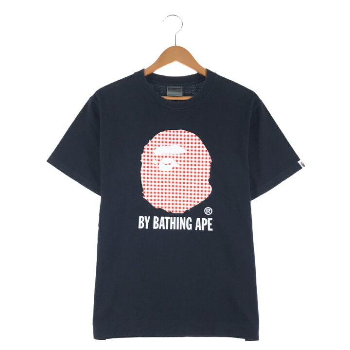 楽天市場】A BATHING APE ギンガムチェック猿顔 プリントTシャツ  