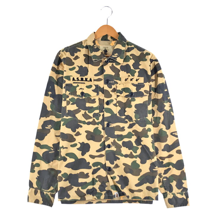 楽天市場】A BATHING APE ア ベイシング エイプ サイズ:M 00s カラーカモカラー ボーダー 猿顔 ラガーシャツ パープル トップス  カットソー 長袖【メンズ】【中古】【K4311】 : ブランド古着のBEEGLE by Boo-Bee メンズ　エイプ　カラーカモ長袖シャツ