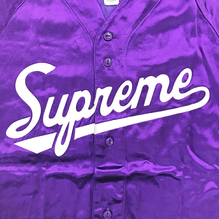 楽天市場】Supreme 2017SS サテン ベースボールシャツ Sサイズ 