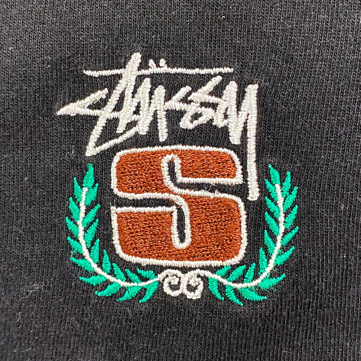 楽天市場】stussy ワンポイントロゴ刺繍 パーカー Sサイズ ブラック  