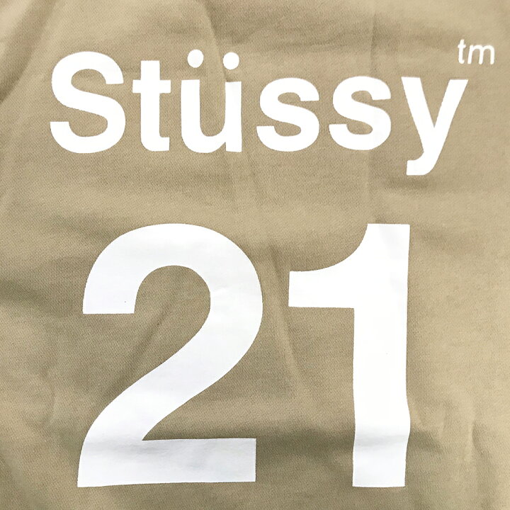 楽天市場】STUSSY 21tm プリントスウェット Lサイズ ベージュ 