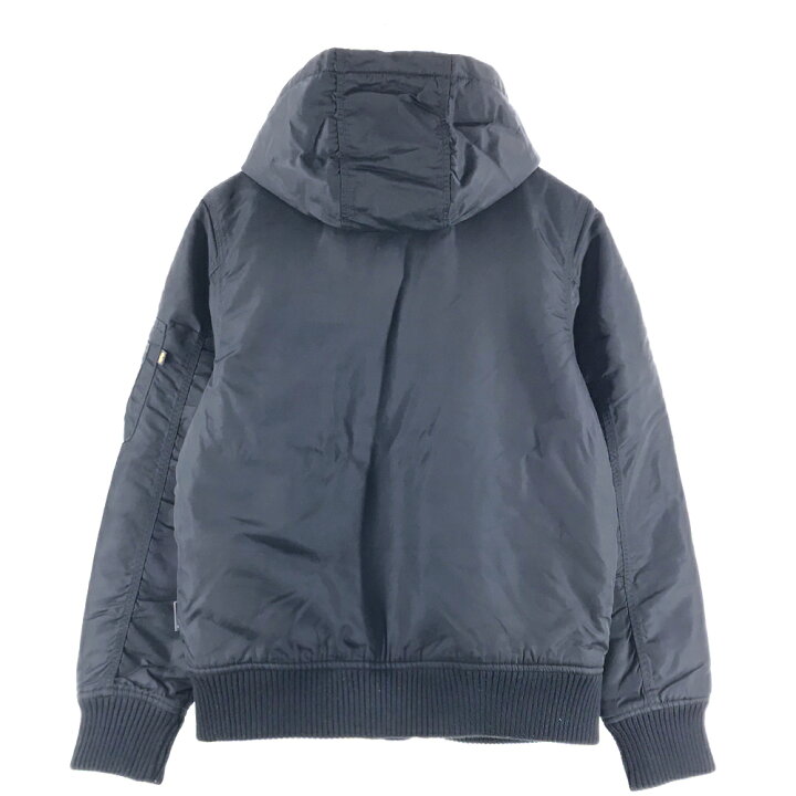 楽天市場】ALPHA INDUSTRIES フーデッドリブジャケット Lサイズ 