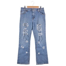 Levi's 550 ブーツカットデニムパンツ ブルー リーバイス ダメージ ジーンズ DENIM【中古】k-0707