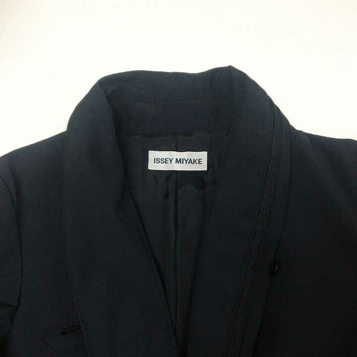 楽天市場】ISSEY MIYAKE ZIP SHAWL COLLAR NYLON LONG COAT M イッセイ  