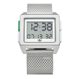 Adidas アディダス 時計 メンズ レディース兼用 腕時計 ARCHIVE M1 アーカイブ デジタル シルバー メッシュ ステンレス Z01-3244 ペアにおすすめ ペアセット カップル 誕生日プレゼント 内祝い 母の日 お祝い