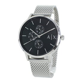 アルマーニエクスチェンジ 時計 メンズ 腕時計 Cayde ケイデ デイデイト ブラック シルバー メッシュ ステンレス AX2714 誕生日プレゼント 内祝い 父の日 お祝い