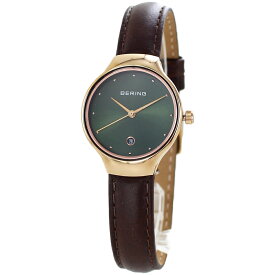 ベーリング 北欧 小さい 腕時計 手表 レディース おしゃれ シンプル グリーン 文字盤 革ベルト 時計 妻 結婚記念日 母親 誕生日 敬老の日 退職祝い 女性 クリスマス プレゼント ランキング お祝い