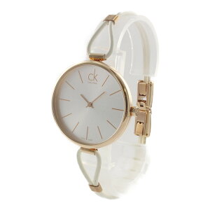 訳あり BOX無し 収納ケース付き 1本用 カルバンクライン 時計 レディース 腕時計 手表 SELECTION セレクション ローズゴールド シルバー文字盤 ホワイトレザー K3V236L6 ビジネス 男性 時計 誕生日