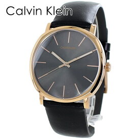 訳あり BOX無し 収納ケース付き 1本用 CALVIN KLEIN カルバンクライン CK スイス製 時計 メンズ 腕時計 Posh ポッシュ 40ミリ ローズゴールド ブラック レザー 革 K8Q316C3 誕生日プレゼント 内祝い 父の日 お祝い