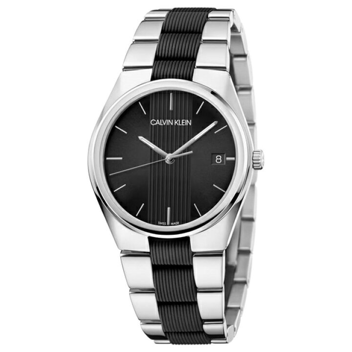 楽天市場 Calvin Klein カルバンクライン Ck 時計 メンズ スイス製 腕時計 Contra コントラ シルバー ブラック ブレスレット K9e211b1 合格 入学 卒業 社会人 ブランド腕時計 Nopple