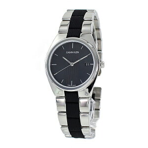 訳あり BOX無し 収納ケース付き 1本用 娘 妻 母親 祖母 女性 誕生日 レディース カルバンクライン 腕時計 手表 女友達 同僚 面接 就活 卒業祝い 退職祝い シンプル ビジネス時計 ブラック シル