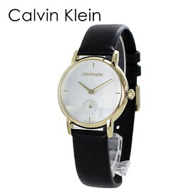 訳あり BOX無し 収納ケース付き 1本用 CALVIN KLEIN カルバンクライン CK 時計 レディース スイス製 腕時計 Established エスタブリッシュド スモールセコンド ブラック レザーベルト K9H2Y5C6 内祝い 父の日 お祝い