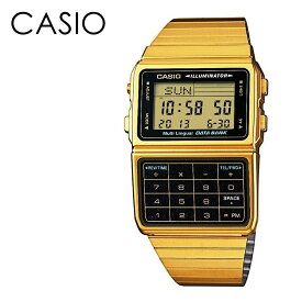 CASIO カシオ 腕時計 メンズ レディース 昭和 レトロ データバンク ゴールド デジタル兼用 テレメモ 13ヵ国語対応 計算機能 可愛い DBC-611G-1 誕生日プレゼント 内祝い 父の日 お祝い