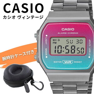 �J�V�I �r���v �����Y ���f�B�[�X CASIO VINTAGE �f�W�^�� �O���f�[�V���� �K�����^ �u���b�N ���g�� ���[�P�[�X�t�� �h�� �y�� ������� �C�O���f�� �v���[���g �M�t�g A168WERB-2A ���l ���� ���w