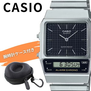 �J�V�I �r���v �����Y ���f�B�[�X �A�i�f�W ���^ ���g�� �X�N�G�A ���^�� CASIO VINTAGE �C�O���f�� �V���o�[ �u���b�N ������� �y�� �f�W�^�� �A�i���O �v���[���g ���[�P�[�X�t�� �M�t�g AQ-800E