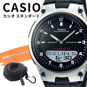 CASIO �J�V�I �����Y �r���v 10�N�d�r �A�i�f�W �u���b�N �� ���[���h�^�C�� 50m�h�� LED���C�g �C�O���f�� �X�|�[�c�E�H�b�` �j�� �v���[���g ���[�P�[�X�t�� AW-80-1AV ���l ���� ���w