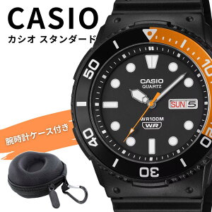 CASIO �J�V�I �����Y �r���v 100m�h�� �u���b�N �I�����W �_�C�o�[�� ��]�x�[�� �y�� �X�|�[�c�E�H�b�` �C�O���f�� �j�� �v���[���g ���[�P�[�X�t�� MRW-230H-1E4V ���l ���� ���w