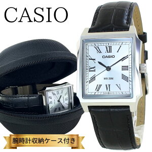 CASIO �`�v�J�V �����Y �r���v �X�N�G�A ���U�[ �u���b�N �V���o�[ �J�V�I �C�O���f�� 50m�h�� �A�i���O �v���[���g �M�t�g ���[�P�[�X�t�� MTP-B190L-7BV ���l ���� ���w