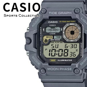 ���Ȃ� �J�V�I �r���v �����Y ���f�B�[�X �f�W�^�� �O���[ �u���b�N CASIO �C�O���f�� 10�N�d�r 100m�h�� �^�C�h�O���t ���[���f�[�^ ���� �ނ� �A�E�g�h�A �X�|�[�c �v���[���g �M�t�g WS-1700H-8AV