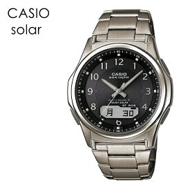 電波ソーラー 国内正規品 CASIO カシオ 腕時計 メンズ 時計 WAVE CEPTOR チタン アナログ デジタル アナデジ シンプル 防水 安心 海外旅行 軽い 使いやすい 内祝い 父の日 お祝い