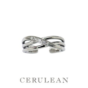 CERULEAN ZA JtO fB[X VR_Ch 0.04ct C[Jt w 2WAY T[WJXeX AM[Ή Vo[ Ki a ޏ  LO Mtg NX