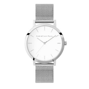 日本正規品 クリスチャンポール 腕時計 手表 誕生日 レディース ロウ メッシュ シルバー 仕事用 おしゃれ かわいい ブランド 時計 結婚祝い 女友達 20代 30代 40代 女性 妻 奥さん 母 記念日