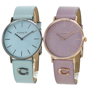 コーチ ペアウォッチ お揃い カップル ペア 腕時計 手表 シンプル 革ベルト ブルー パープル ペアギフト 両親 結婚式 誕生日 結婚記念日 夫 妻 夫婦 お祝い 贈り物 クリスマス プレゼント ラ