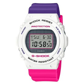 CASIO G-SHOCK Gショック ジーショック カシオ 時計 メンズ レディース 腕時計 デジタル 90年代 90'S ラウンドフェイス ブルー パープル ピンク ジオメトリック SPECIAL COLOR DW-5700THB-7 誕生日プレゼント 内祝い 母の日 お祝い