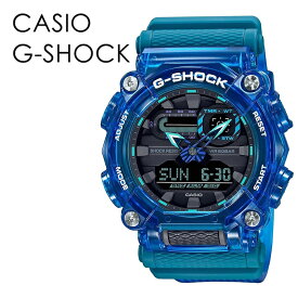 CASIO G-SHOCK　カシオ Gショック ジーショック アウトドア スポーツ カジュアル おしゃれ かっこいい メンズ 腕時計 アナデジ ブルー スケルトン サウンドウェーブ 内祝い 父の日 お祝い