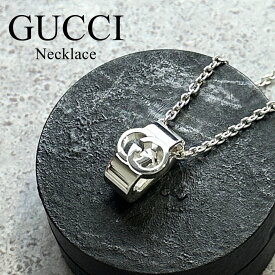 GUCCI グッチ ネックレス メンズ レディース GGロゴ ペンダント シンプル 大人 高級感 シルバー 925 ユニセックス アクセサリー ジュエリー ブランド ギフト 彼氏 彼女 818927 成人 卒業 入学