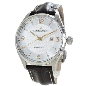 ハミルトン 腕時計 メンズ ジャズマスター ビューマチック 自動巻き レザーベルト シルバー×ホワイト文字盤 スイス製 ビジネス ギフト 男性 ブランド HAMILTON 時計 並行輸入品 クリスマス プ