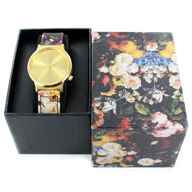 KOMONO コモノ 時計 レディース 腕時計 ウィザードプリント ゴールド 花柄 フラワー かわいい KOM-W1829 誕生日プレゼント 内祝い 母の日 お祝い