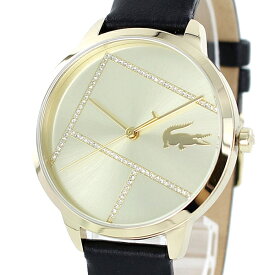 LACOSTE ラコステ 時計 レディース 腕時計 Lexi レキシー 38ミリ ゴールド ブラック レザー クリスタル 2001096 誕生日プレゼント 内祝い 母の日 お祝い