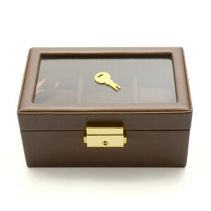 時計収納ボックス 腕時計BOX ペアウォッチ ペアボックス コレクションBOX アクセサリーケース リング 収納 ブラウン boxBrown 誕生日プレゼント クリスマス プレゼント ランキング お祝い