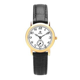 ROYAL LONDON ロイヤルロンドン 時計 レディース 腕時計 25ミリ ホワイト ゴールド ブラック レザー 牛革 20006-03 女性 誕生日 ギフト 内祝い 父の日 お祝い