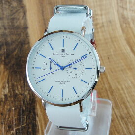 国内正規品 サルバトーレマーラ 時計 メンズ レディース 腕時計 手表 ホワイト レザー SM15117-SSWHBL 誕生日プレゼント 成人 卒業 入学