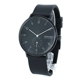 スカーゲン 時計 メンズ 北欧 腕時計 Aaren Kulor アンカー カラー シンプル アルミニウム製ケース ブラック 黒色 シリコン SKW6544 誕生日プレゼント 卒業 入学 お祝い
