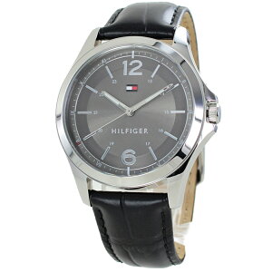 TOMMY HILFIGER トミーヒルフィガー 腕時計 手表 メンズ 男性 かっこいい 見やすい 父 おしゃれ ブランド 感謝 誕生日 男友達 ギフト 贈り物 レザーベルト ウォッチ ブラック プレゼントに最適 ク