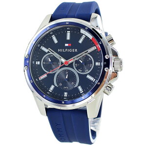トミーヒルフィガー 腕時計 手表 メンズ シリコンベルト 男性 ギフト 誕生日プレゼント 退職祝い 結婚記念日 おしゃれ ブランド 日常使い 時計 青 文字盤 ブルー 青い時計 クリスマス プレゼ