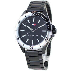トミーヒルフィガー 腕時計 手表 メンズ おしゃれ ブランド ブラック ステンレスベルト 黒 時計 友達 彼氏 夫 父 誕生日 ギフト 贈り物 クリスマス プレゼント ランキング お祝い