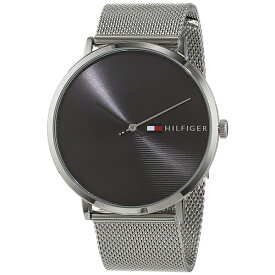 トミーヒルフィガー 腕時計 メンズ JAMES 39mm ブラック文字盤 シルバー メッシュ ステンレス シンプルデザイン 1791465 誕生日プレゼント 内祝い 父の日 お祝い