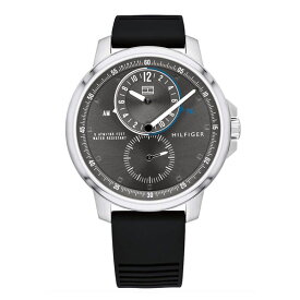 トミーヒルフィガー 時計 メンズ 腕時計 Logan ローガン 42ミリ シルバー グレー ブラック シリコン 1791626 誕生日プレゼント 内祝い 母の日 お祝い