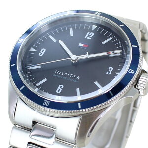 トミーヒルフィガー 腕時計 メンズ ブラック文字盤 ステンレスベルト クオーツ 5気圧防水 シンプル ビジネス カジュアル ギフト 就職祝い 誕生日 記念日 1791901 クリスマス プレゼント ランキ