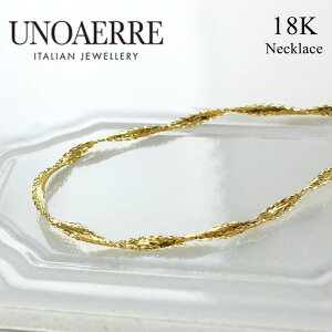UNOAERRE �E�m�A�G�� �l�b�N���X K18 ���f�B�[�X �S�[���h �`�F�[�� �C�^���A�� 42cm 18�� �V���v�� ��i �W���G���[ �v���[���g �a���� �L�O�� �M�t�g ���l ���� ���w