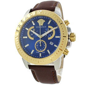 ヴェルサーチェ 腕時計 メンズ ヴェルサーチ 男性 プレゼント 時計 青文字盤 革ベルト ブラウン 実用的 ギフト ハイブランド 30代 40代 50代 記念日 誕生日 おしゃれ シンプル 内祝い 父の日 お祝い