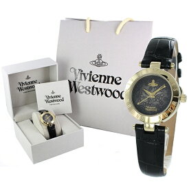 【ヴィヴィアン 時計 ショッパー付き】ヴィヴィアン ウエストウッド 時計 レディース 腕時計 タイムマシン ゴールド ブラック クロコ レザー VV092BKBK 誕生日プレゼント 内祝い 母の日 お祝い