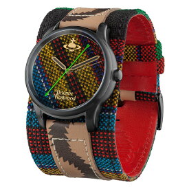 ヴィヴィアン ウエストウッド 時計 レディース 腕時計 Africa おしゃれ 個性派 太いベルト 刺繍デザイン マルチカラー VV197BKAF 誕生日プレゼント 内祝い 父の日 お祝い