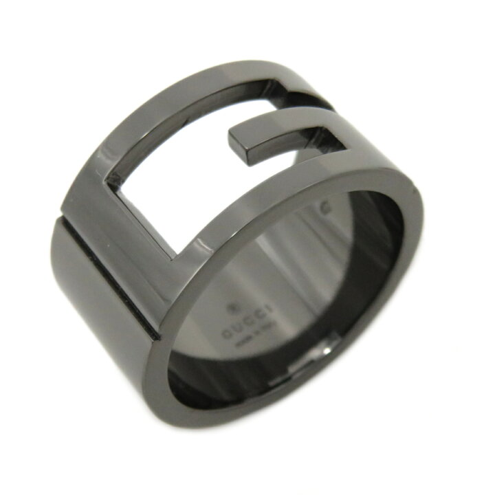 楽天市場】グッチ GUCCI ブラックコーティング Gリング リング・指輪  