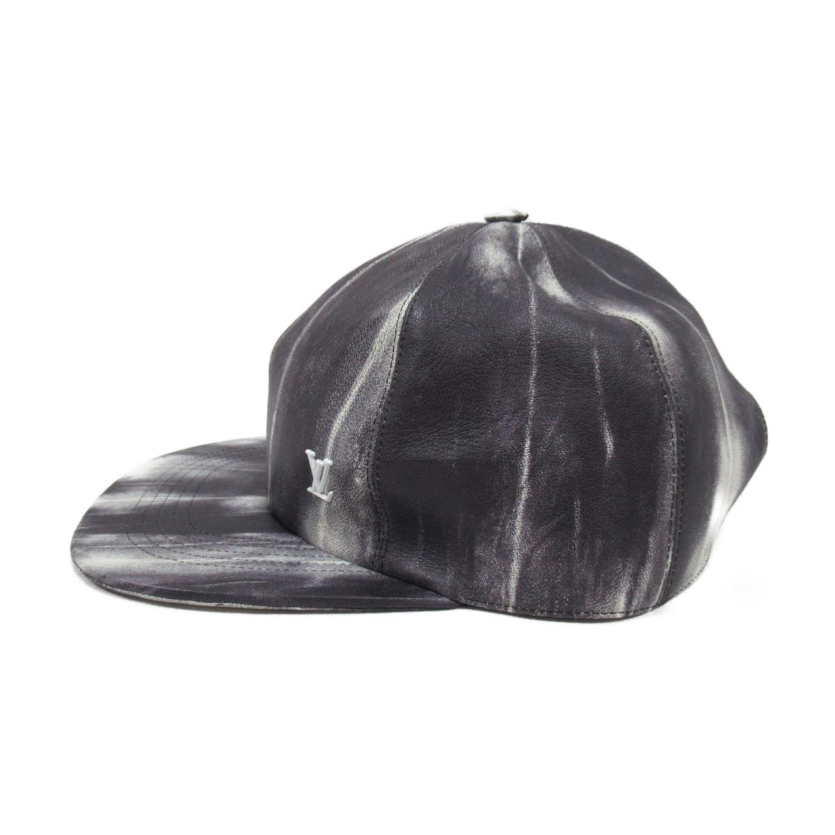 ルイ・ヴィトン LOUIS VUITTON キャスケット・タイ ダイクイル1.0　キャップ　帽子 その他帽子 帽子 カーフ（牛革） メンズ グレー系  ブラック/ホワイト MP2334 【中古】 | BRANDOFF TOKYO