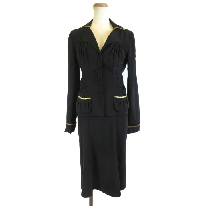 楽天市場 プラダ Prada スーツ スーツ 衣料品 不明 レディース ブラック ゴールド 中古 Brandoff Tokyo